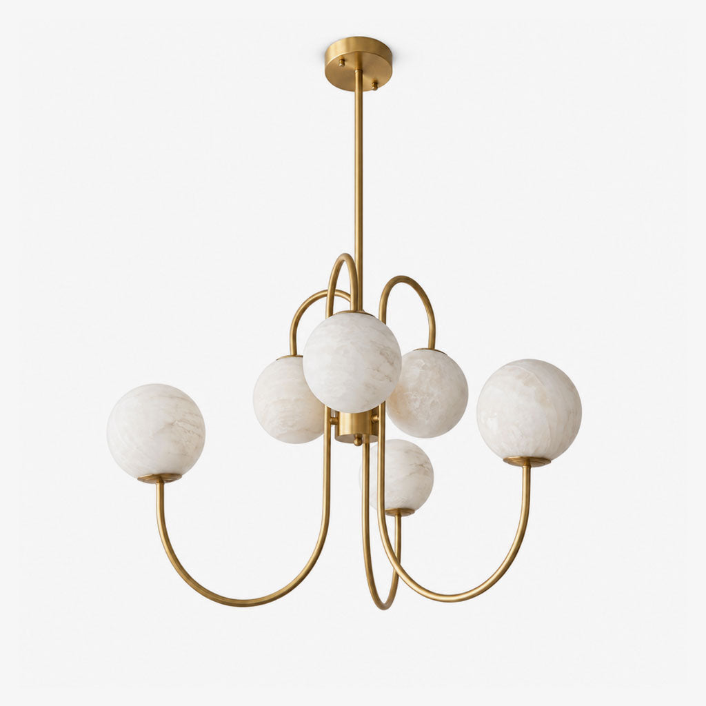 Greshford Lustre À Globes D’Albâtre