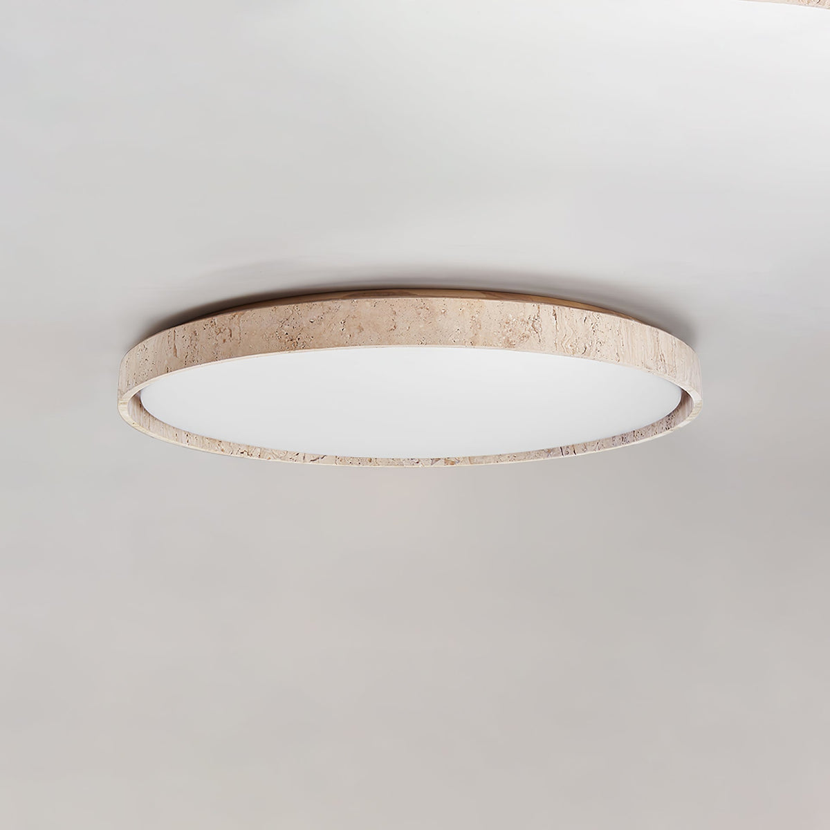 Dirove Lumière de Plafond Ronde en Travertin-Cielum
