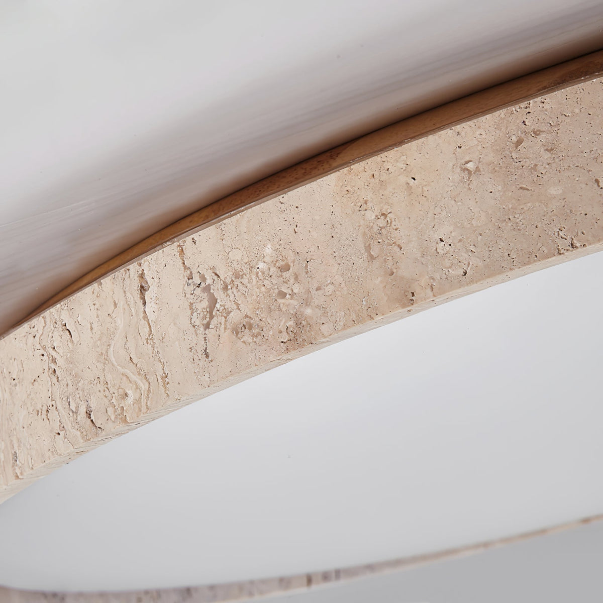 Dirove Lumière de Plafond Ronde en Travertin-Cielum