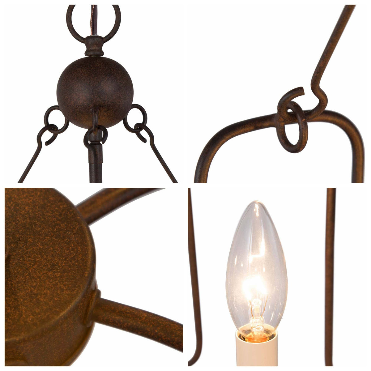 Cocaryra Lustre Métal Industriel Vintage