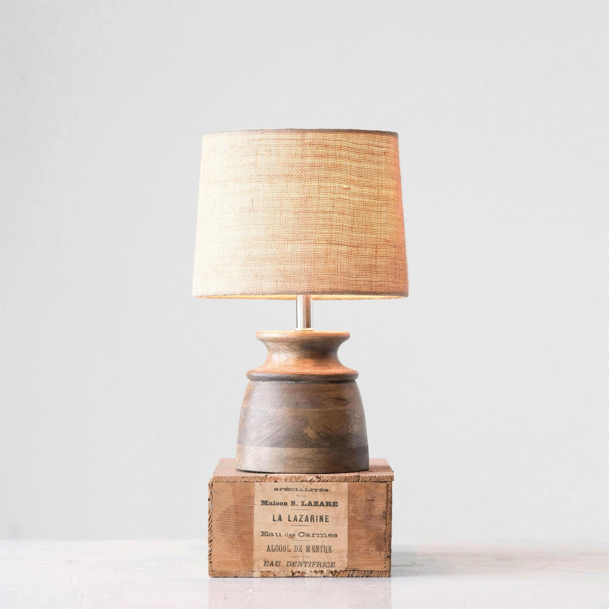 Jarot Lampe à poser en bois