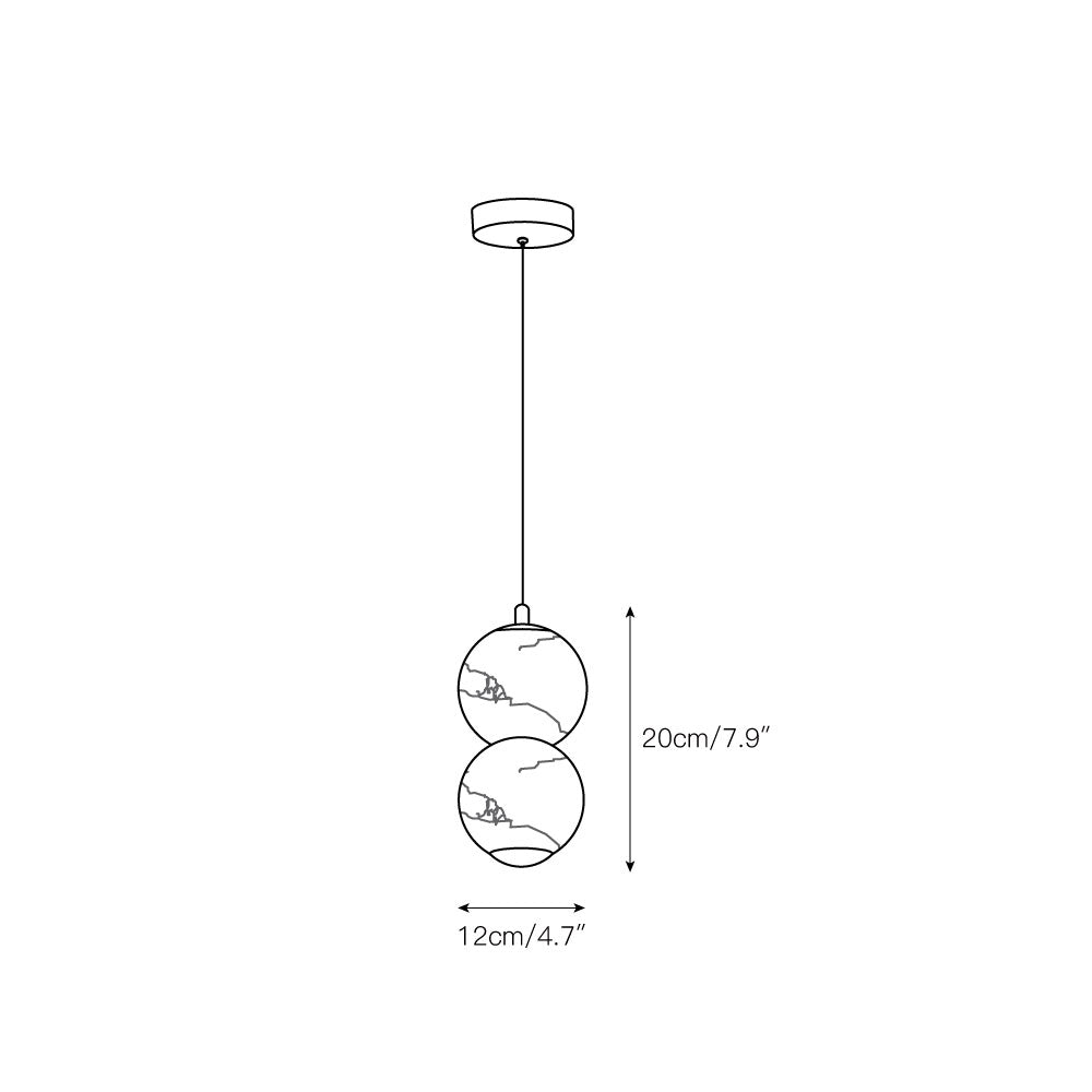 Diroxel Suspension Perles Albâtre Minimaliste-Cielum