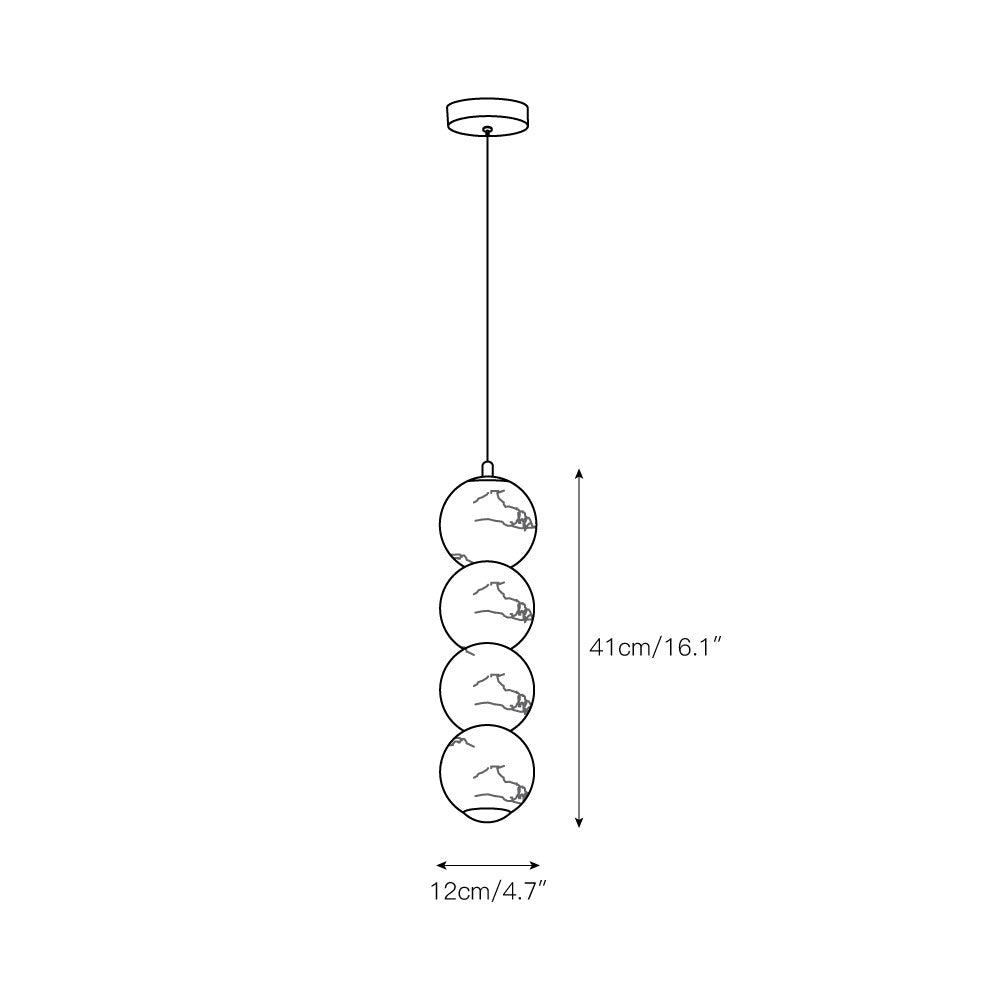 Diroxel Suspension Perles Albâtre Minimaliste-Cielum