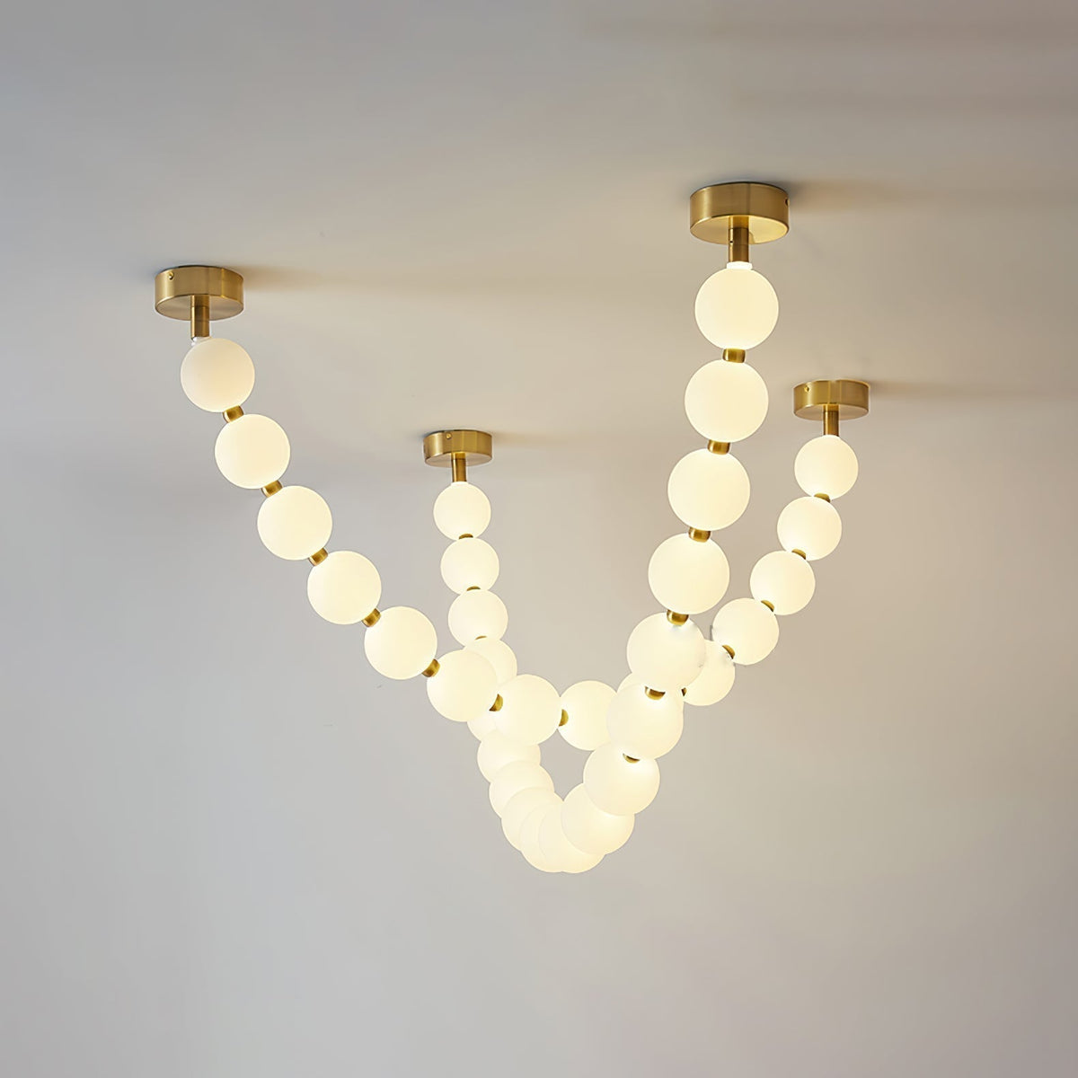 Vomino Lustre Perles Collier Boules en Verre-Cielum