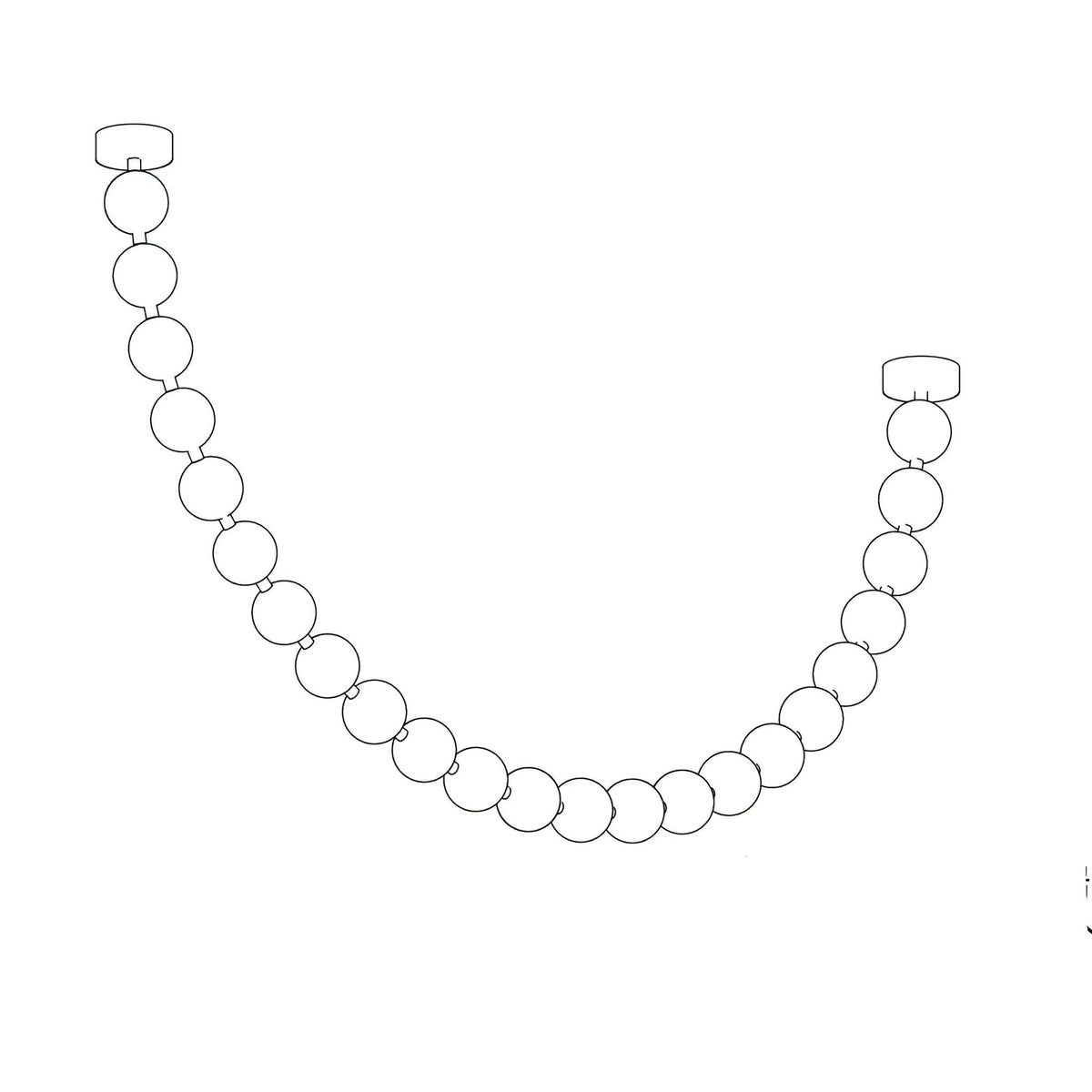 Vomino Lustre Perles Collier Boules en Verre-Cielum