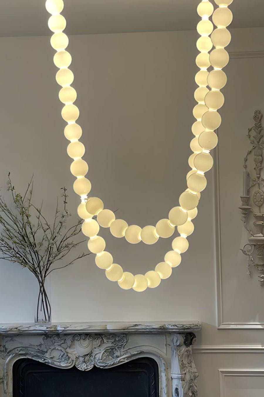 Vomino Lustre Perles Collier Boules en Verre-Cielum