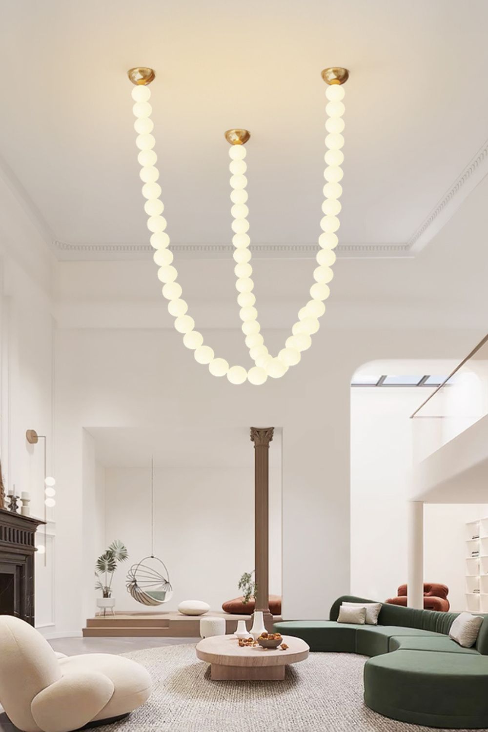 Vomino Lustre Perles Collier Boules en Verre-Cielum