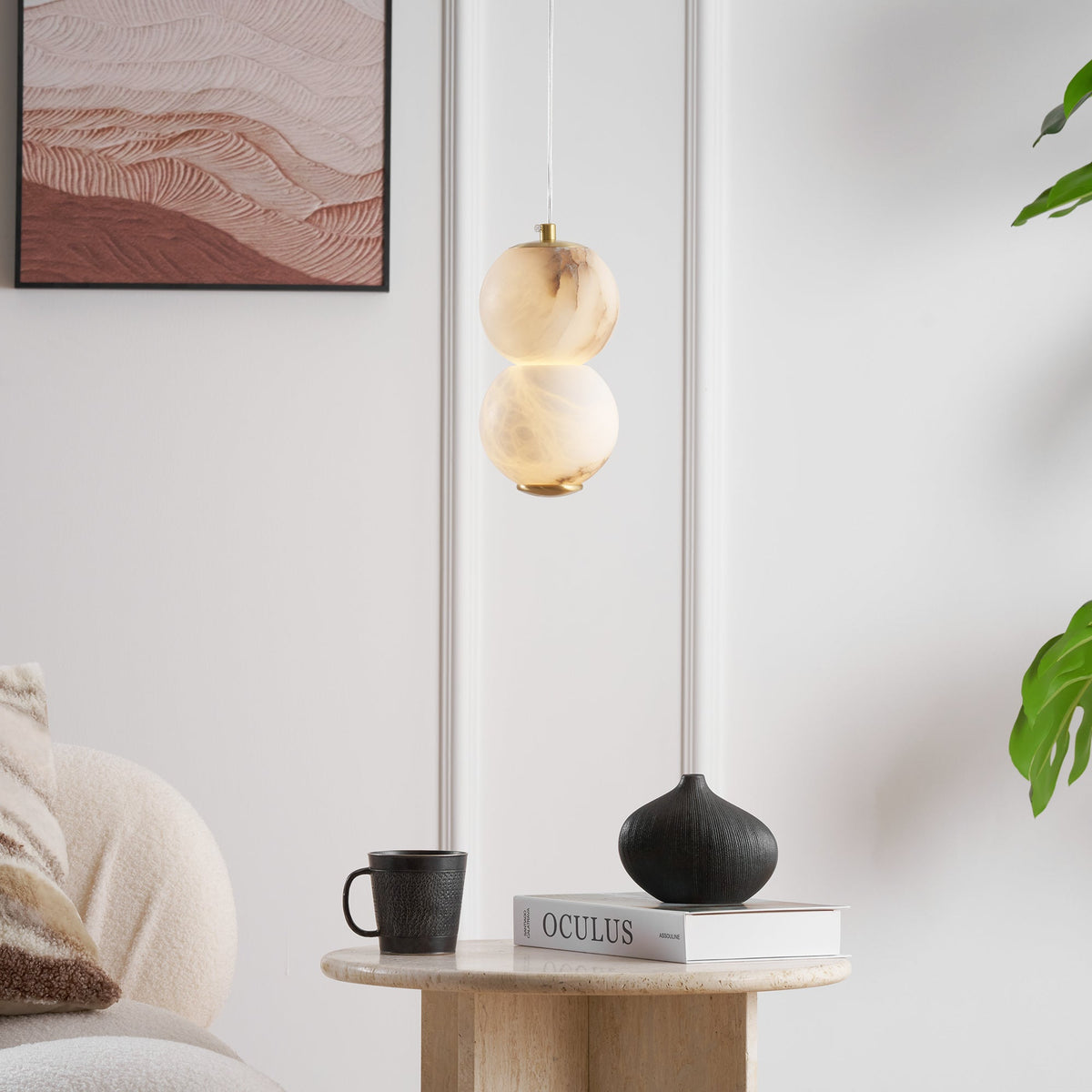 Diroxel Suspension Perles Albâtre Minimaliste-Cielum