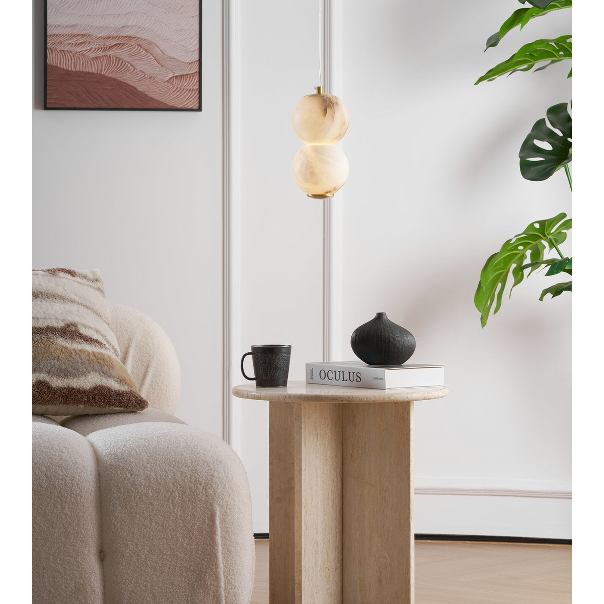 Diroxel Suspension Perles Albâtre Minimaliste-Cielum
