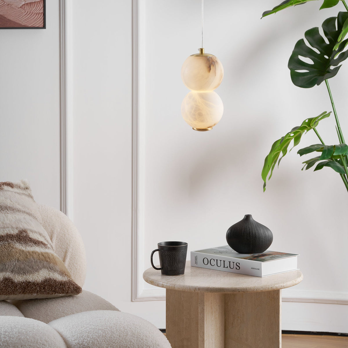 Diroxel Suspension Perles Albâtre Minimaliste-Cielum