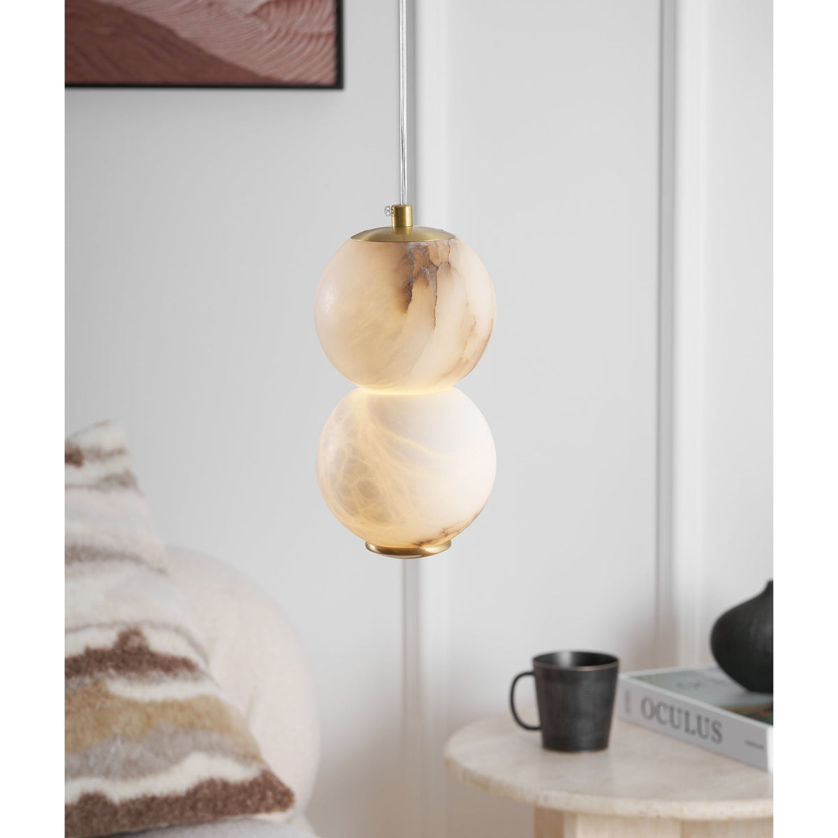 Diroxel Suspension Perles Albâtre Minimaliste-Cielum