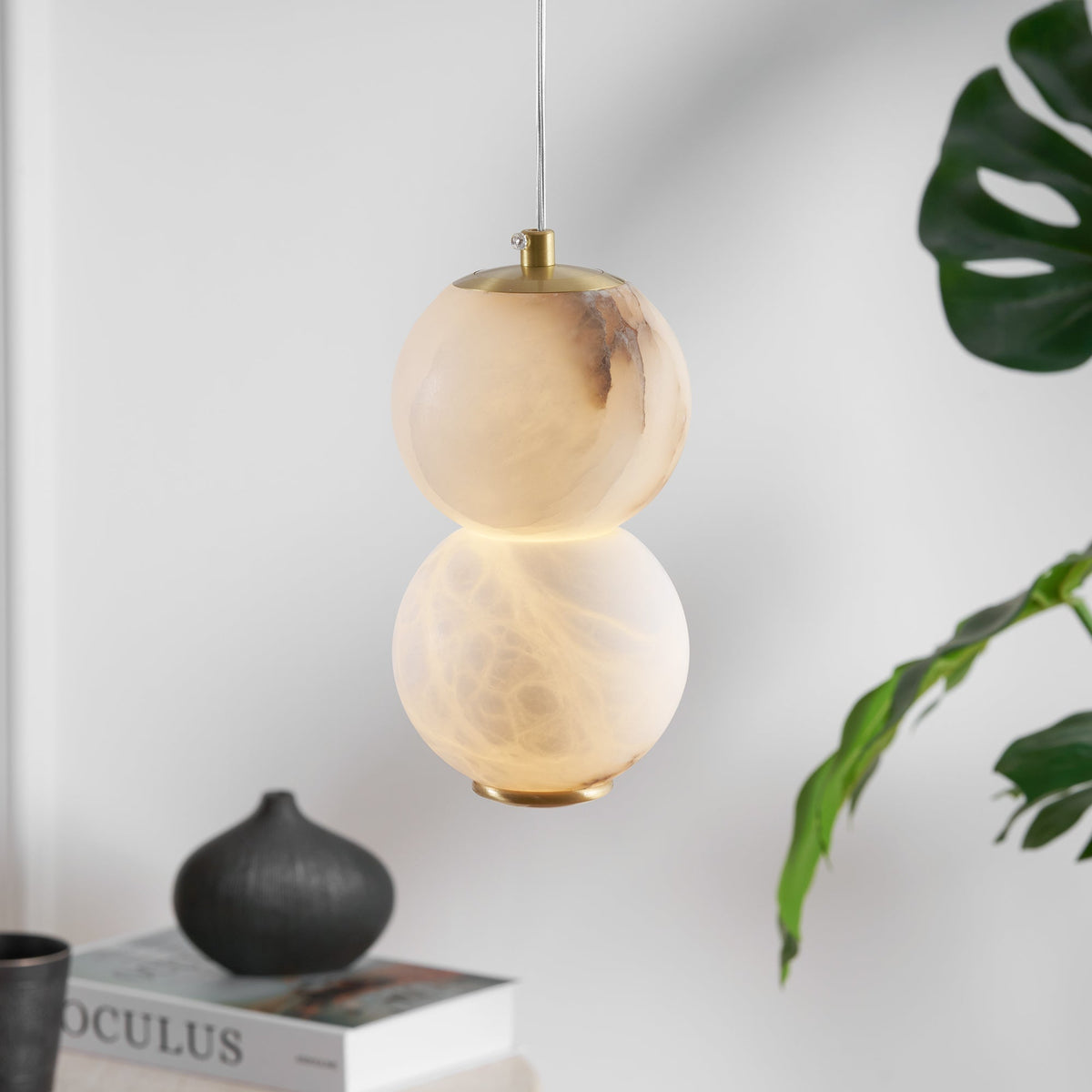 Diroxel Suspension Perles Albâtre Minimaliste-Cielum