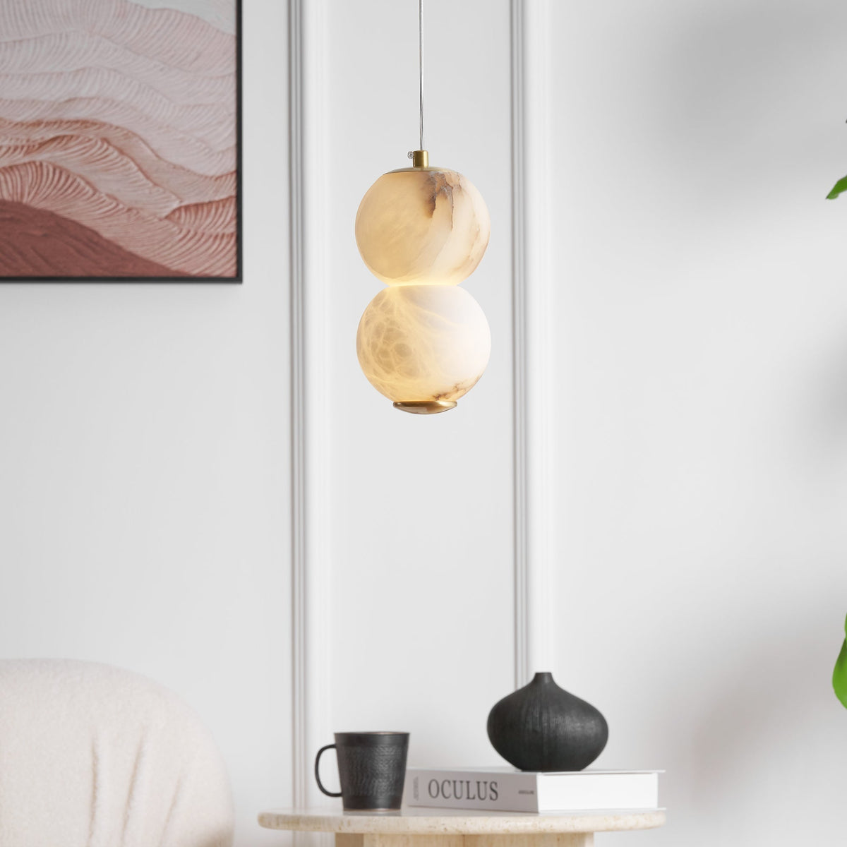 Diroxel Suspension Perles Albâtre Minimaliste-Cielum