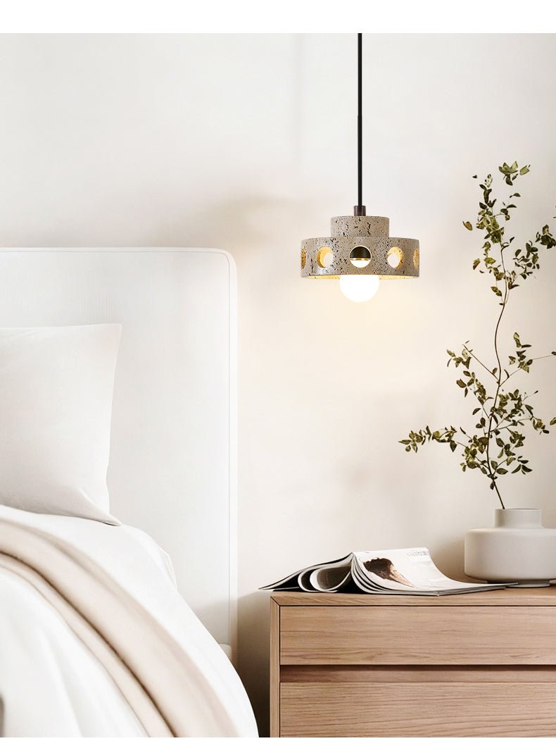 Bria Suspension en Travertin Naturel Jaune Creux