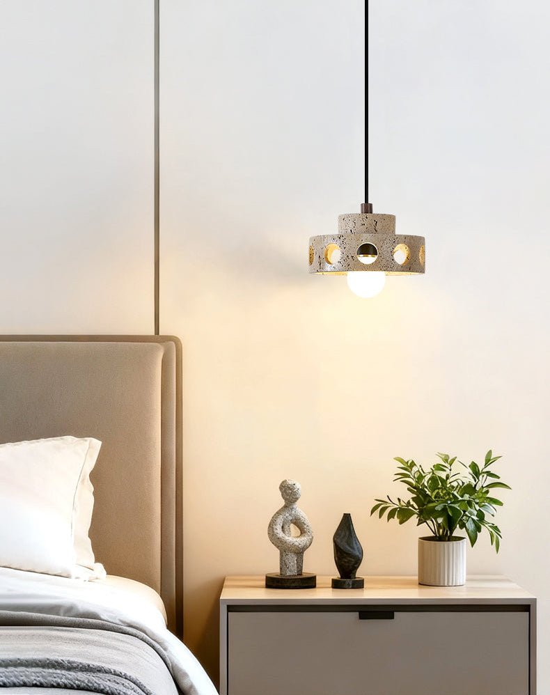 Bria Suspension en Travertin Naturel Jaune Creux