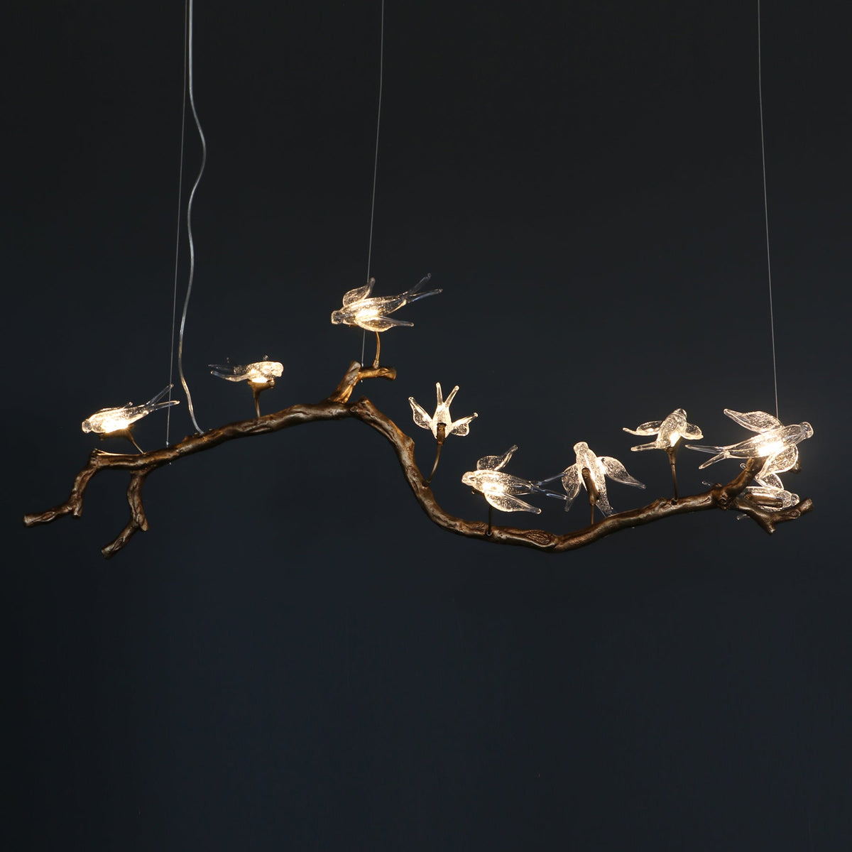 Dovemere Lustre Linéaire À Branches Et Oiseaux