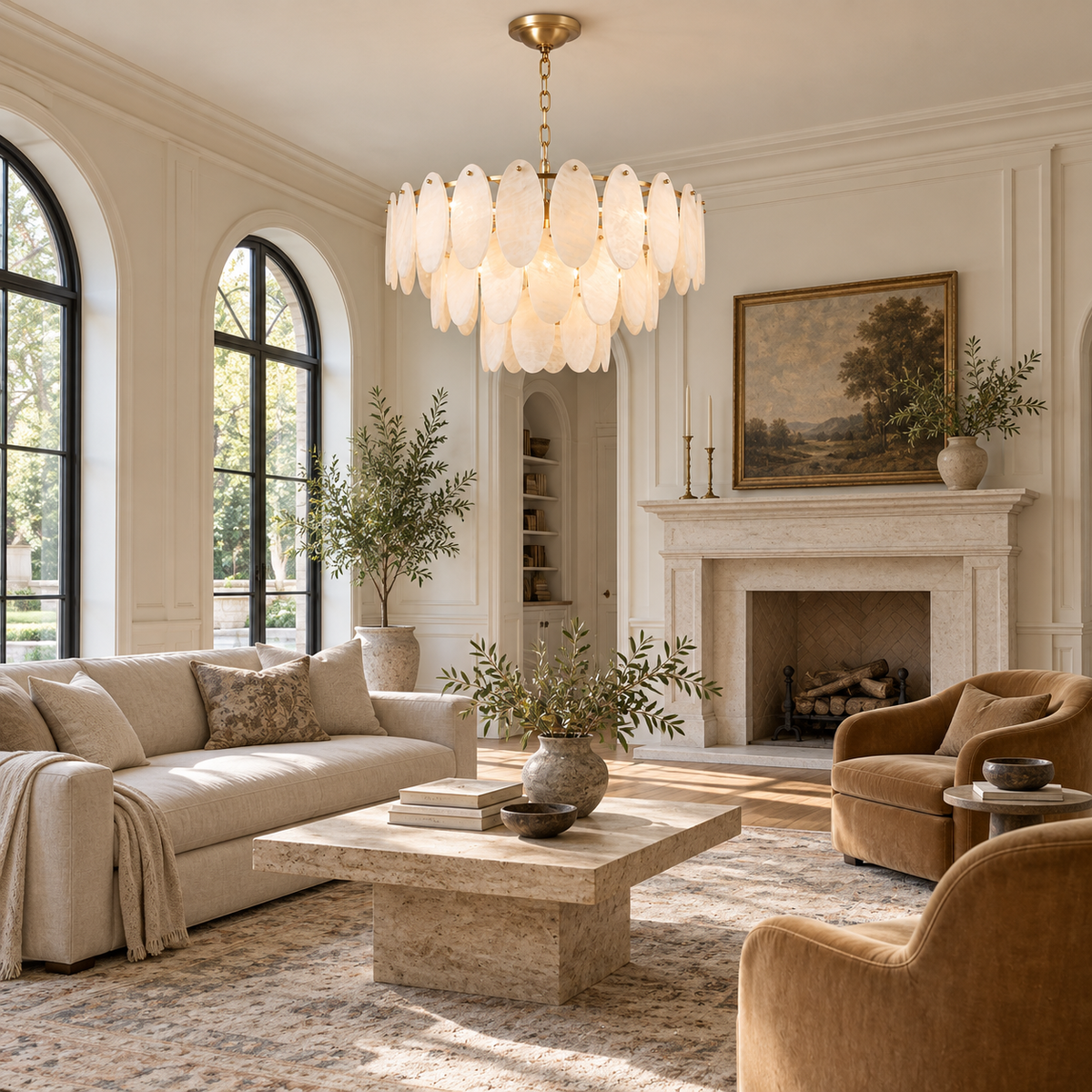 Elmsford Lustre En Albâtre