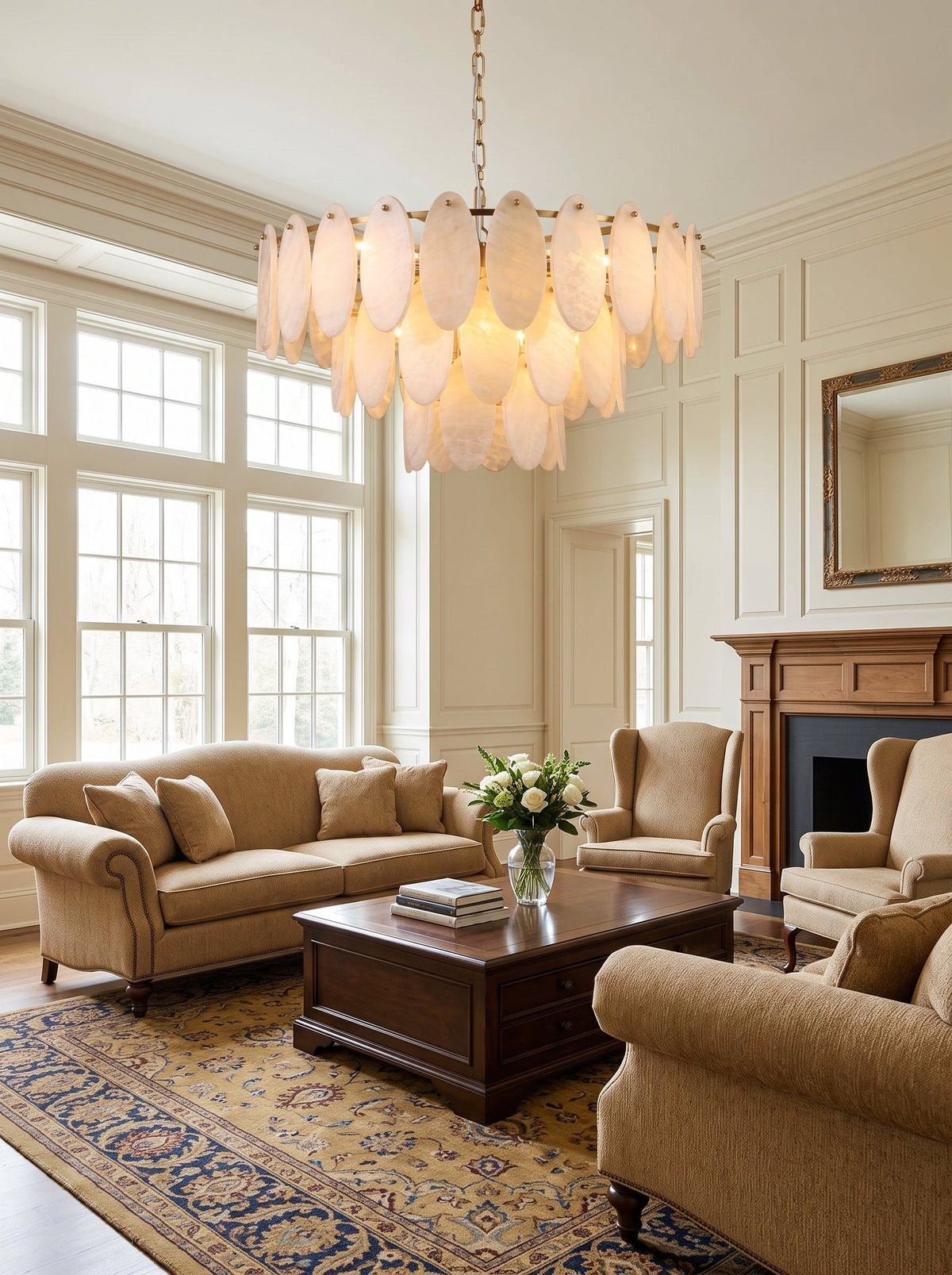 Elmsford Lustre En Albâtre