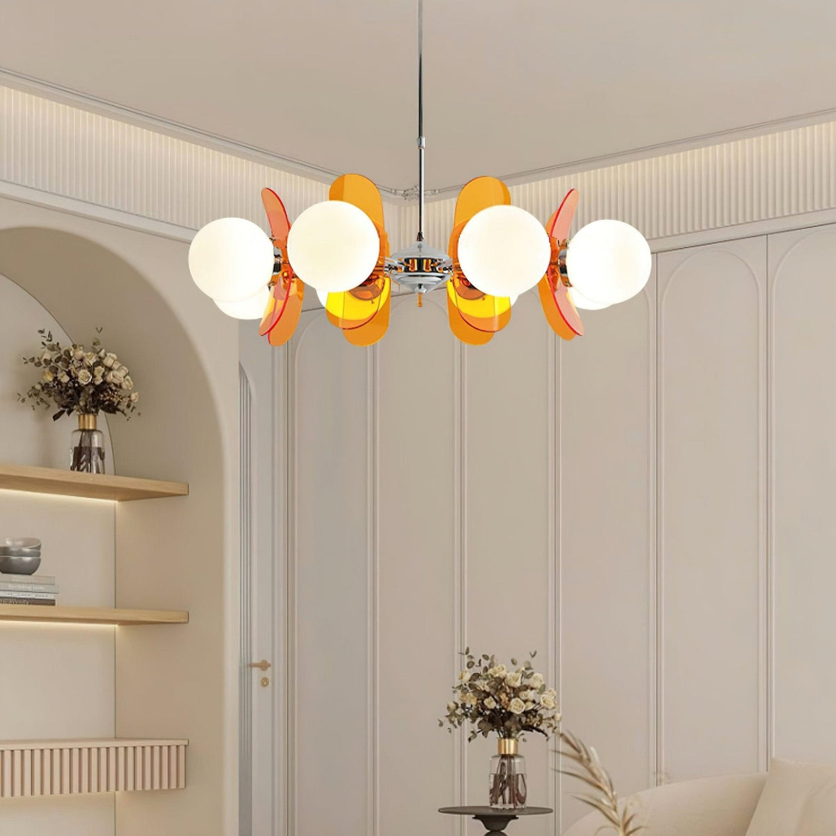 Veven Lustre en Verre Moderne Chrome Élégant-Cielum
