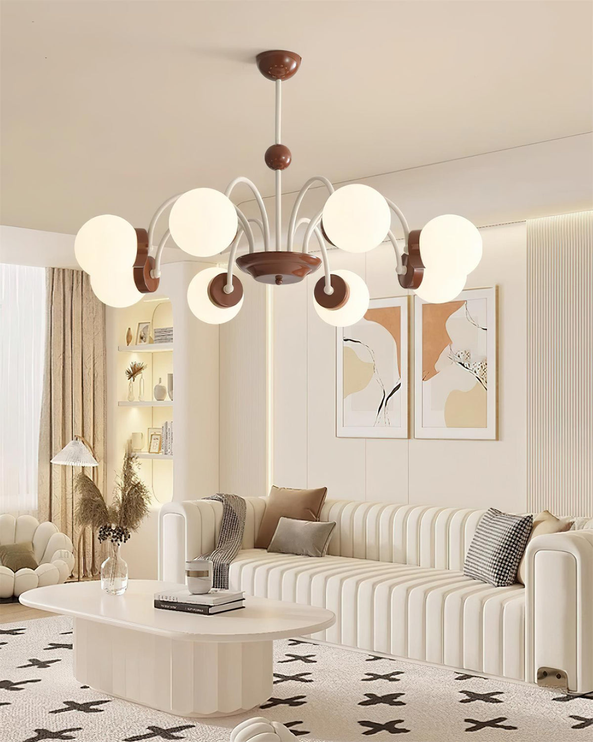 Pivone 8-Light Globe Chandelier-Neutral Decor