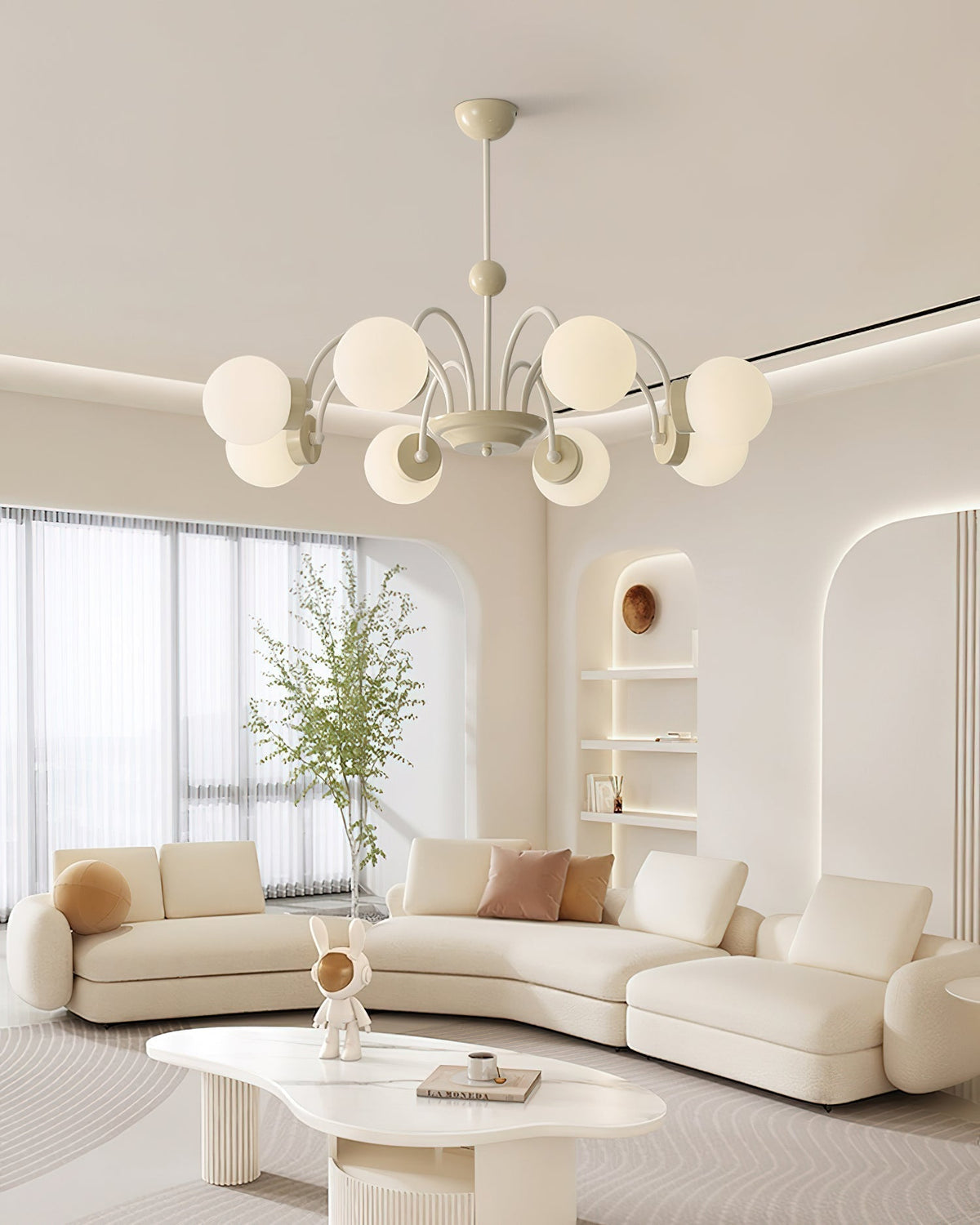 Pivone 8-Light Globe Chandelier-Neutral Decor