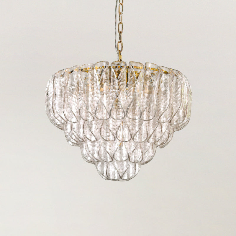 A lifestyle image of the Poliedri chandelier in a sophisticated interior setting.