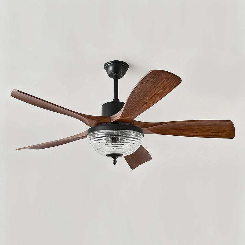 Components of the Radar Ceiling Fan Light laid out for assembly.