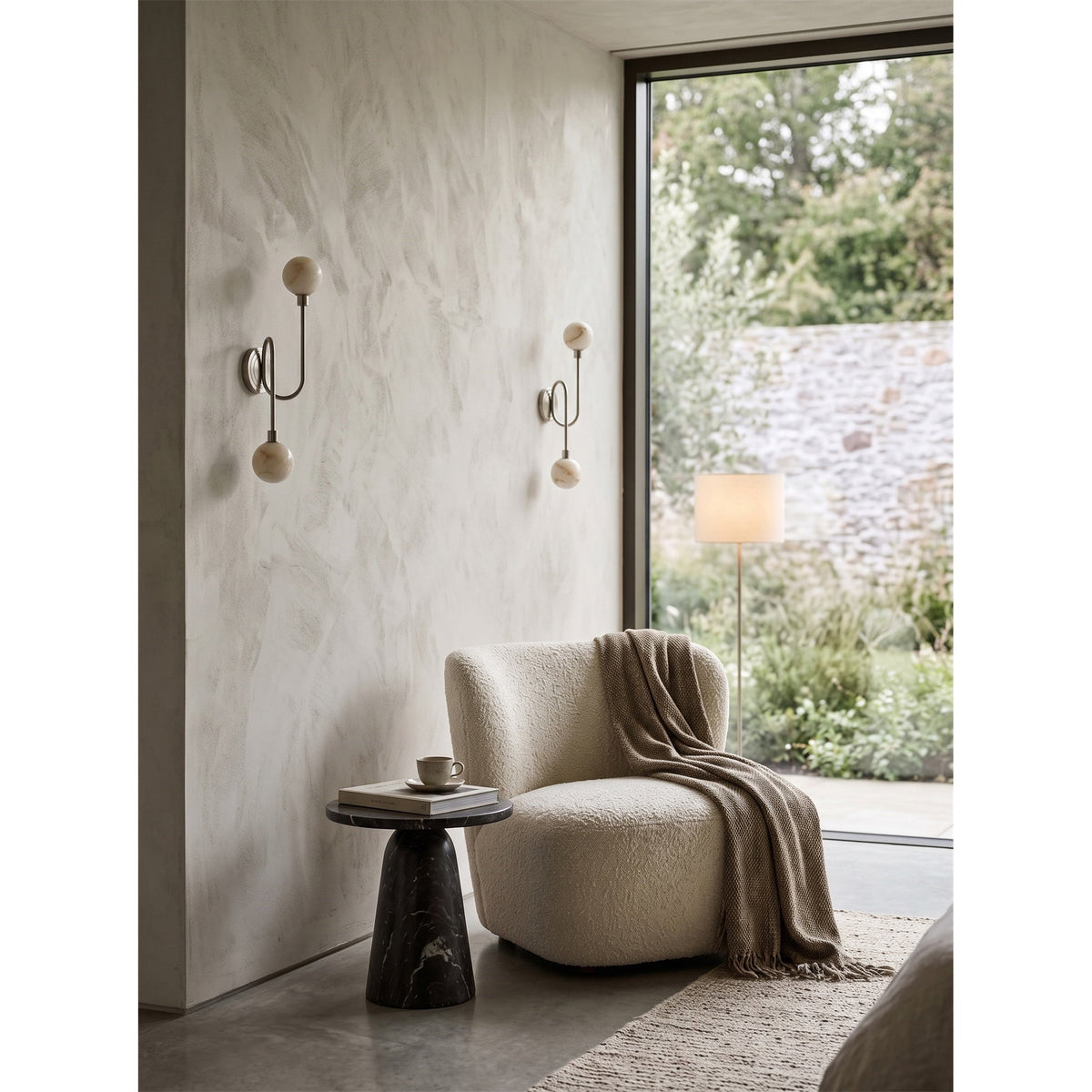 Miroielle Applique murale en albâtre