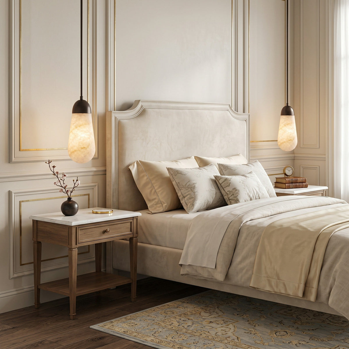 Norenelia Suspension goutte en albâtre