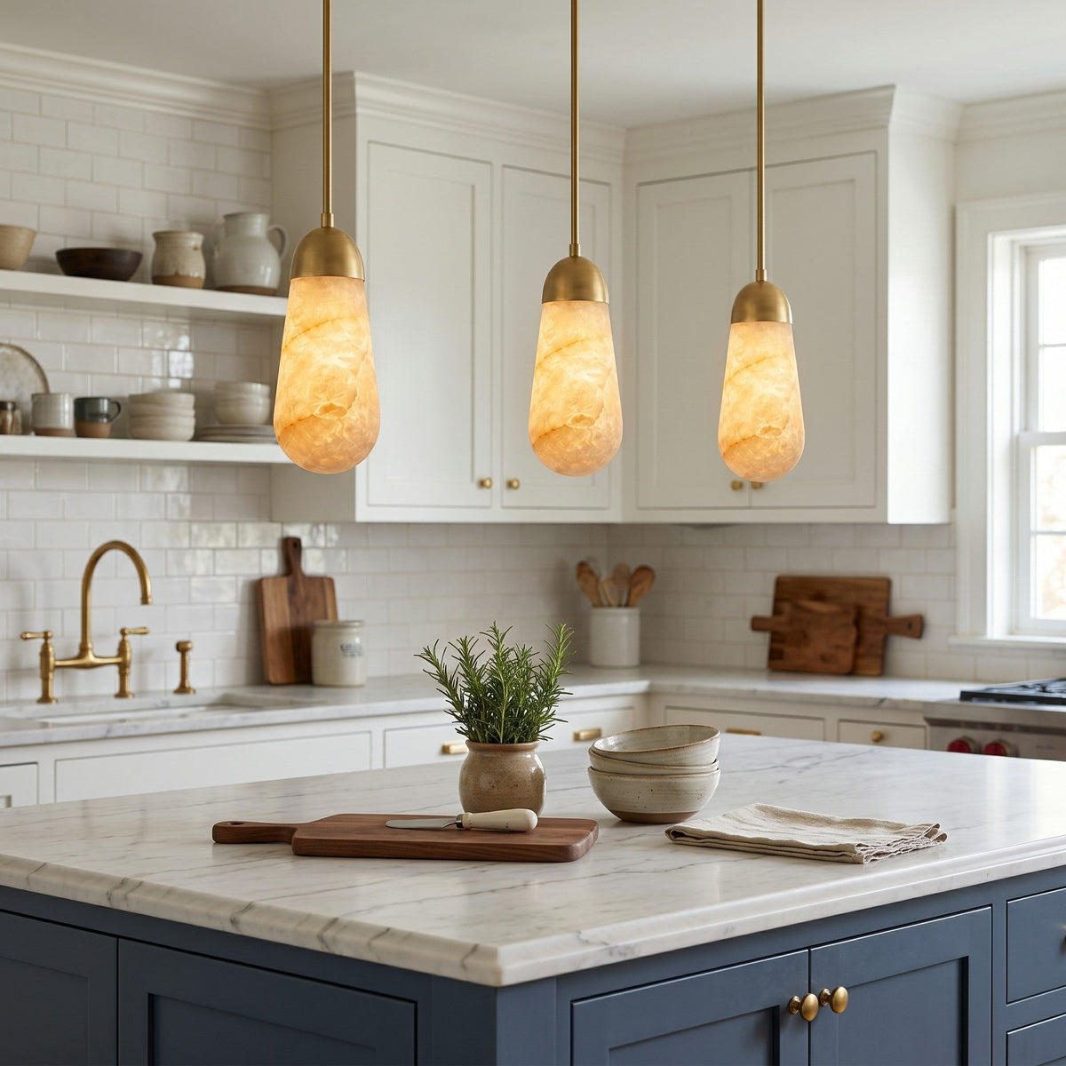Norenelia Suspension goutte en albâtre