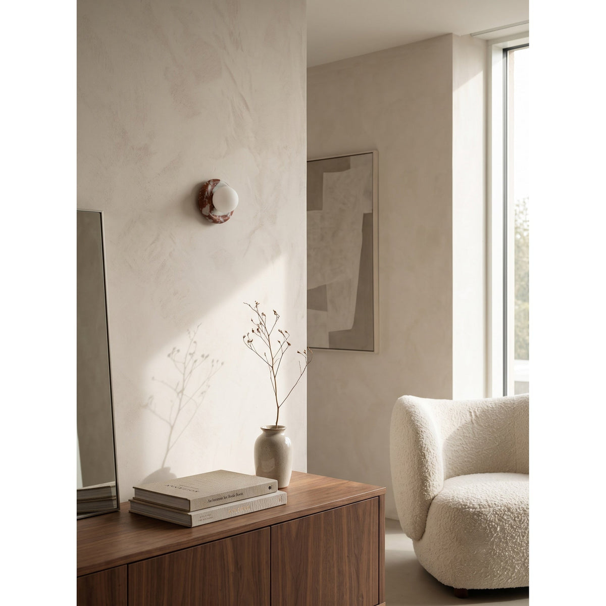 Aveneine Applique murale en marbre et travertin