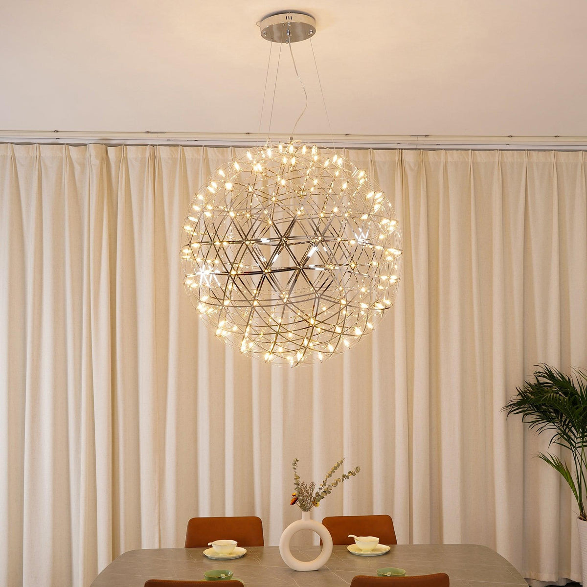 Noveno Suspension Boule Dorée de Luxe Postmoderne-Cielum