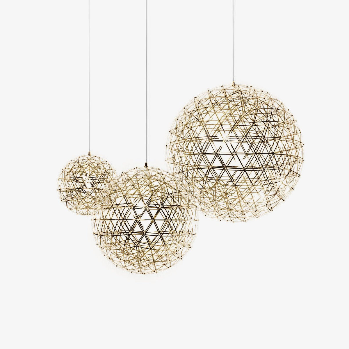 Noveno Suspension Boule Dorée de Luxe Postmoderne-Cielum
