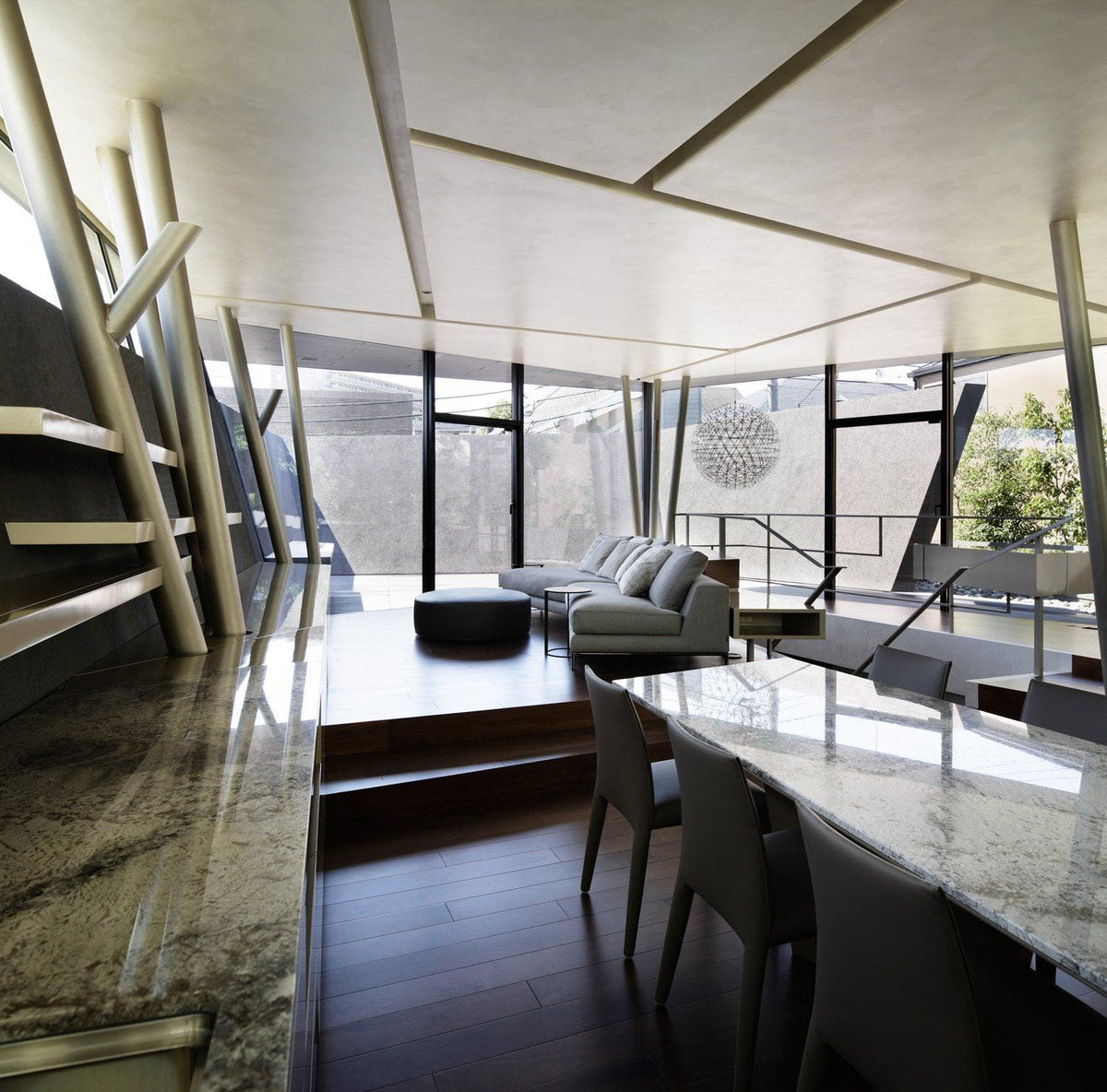 Noveno Suspension Boule Dorée de Luxe Postmoderne-Cielum