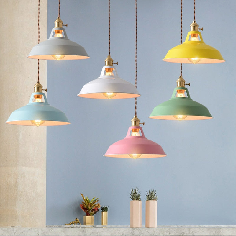 Naren Lampe Suspension Luminaire Vintage. Métal. Noir/Blanc. Salle à Manger-Cielum