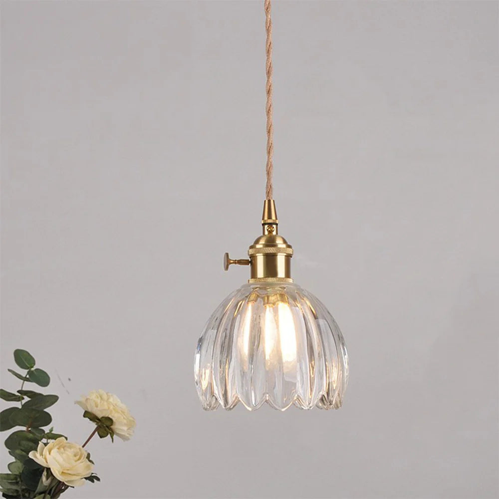 Valentina Rétro LED Suspension Verre Salon
