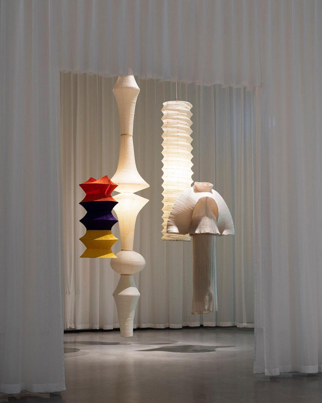Noveny Suspension Luminaire Papier Washi E pour Salon-Cielum