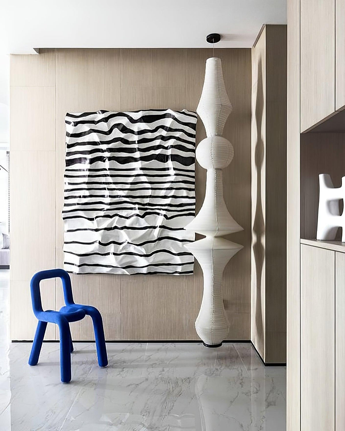 Noveny Suspension Luminaire Papier Washi E pour Salon-Cielum