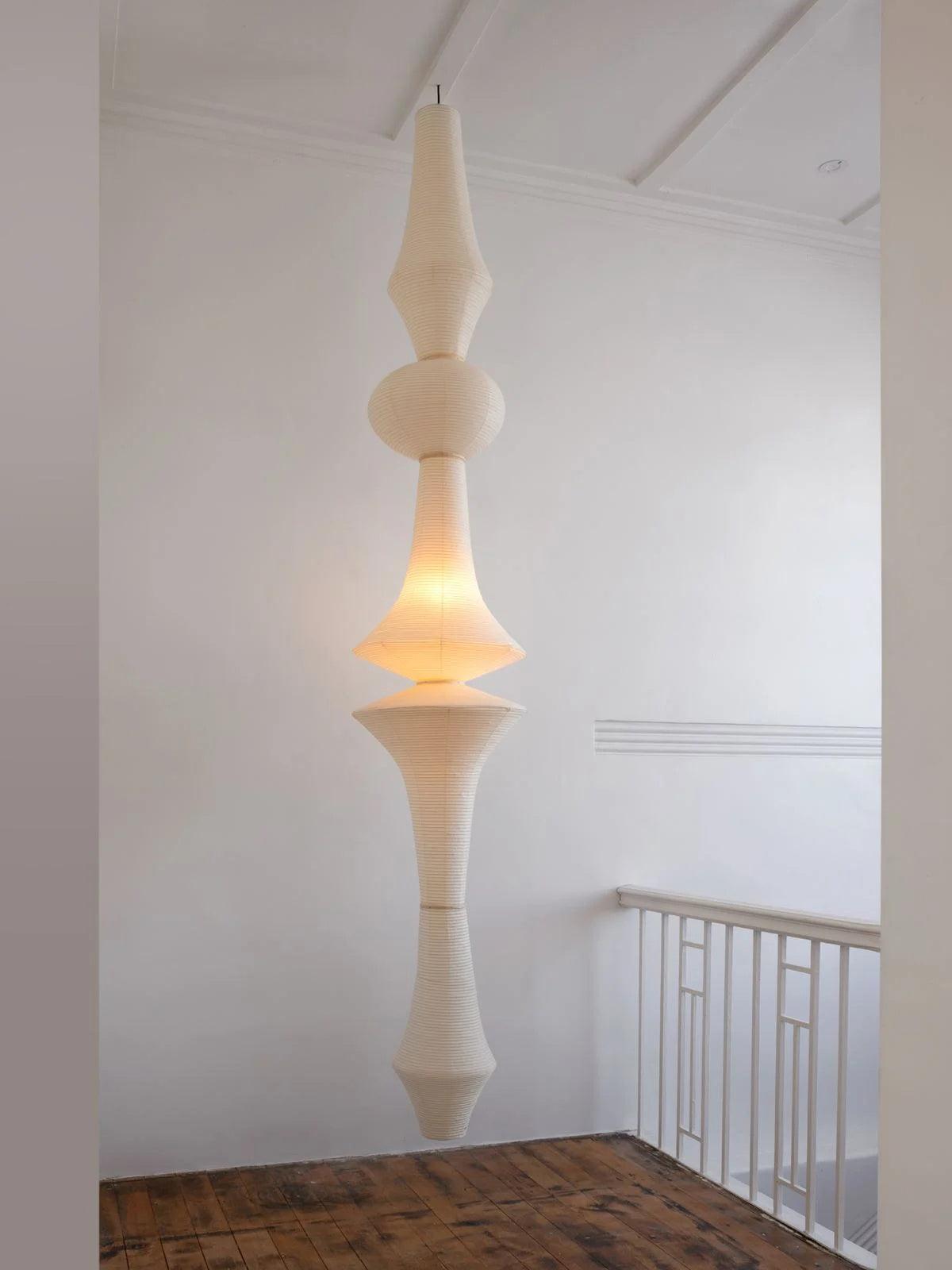Noveny Suspension Luminaire Papier Washi E pour Salon-Cielum