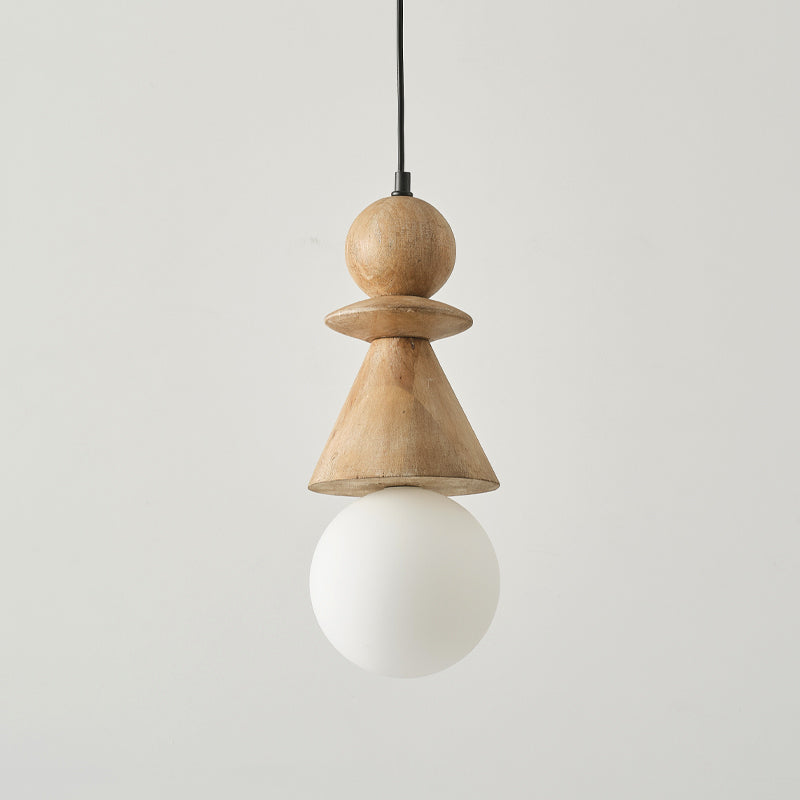 Aphais Suspension Moderne Minimaliste Rook Bois Verre