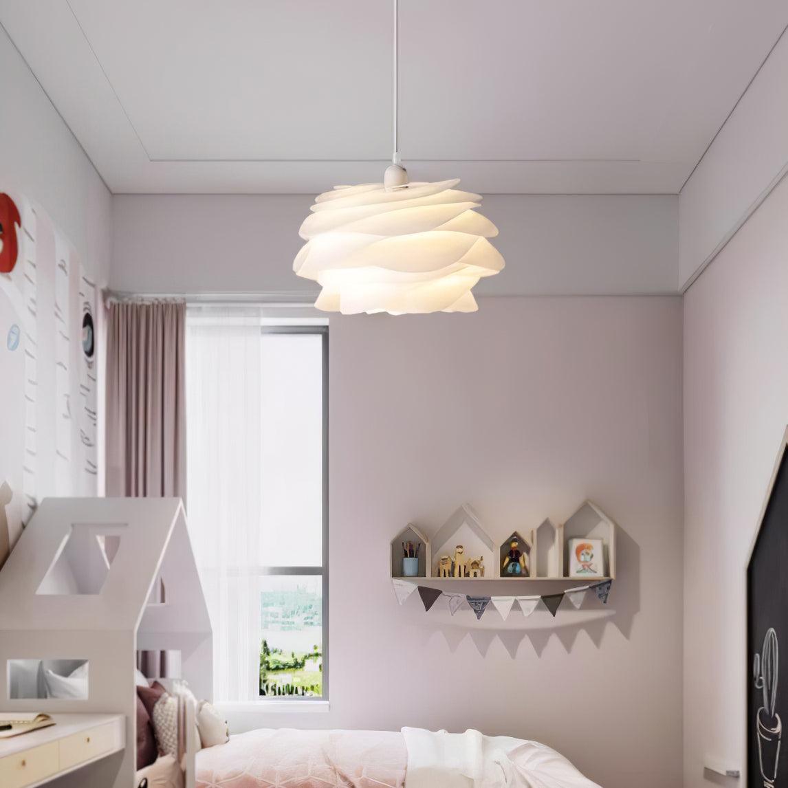 Adriora Lampe suspendue en PVC motif rose floral superposé romantique
