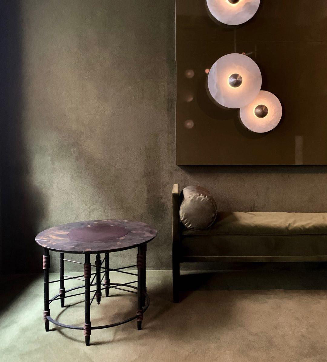 Apollo Round Alabaster Wall Lamp-Neutral Decor