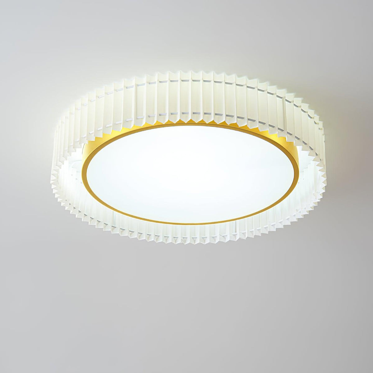 Erixel Plafonnier Ronde Plissée en Tissu-Cielum