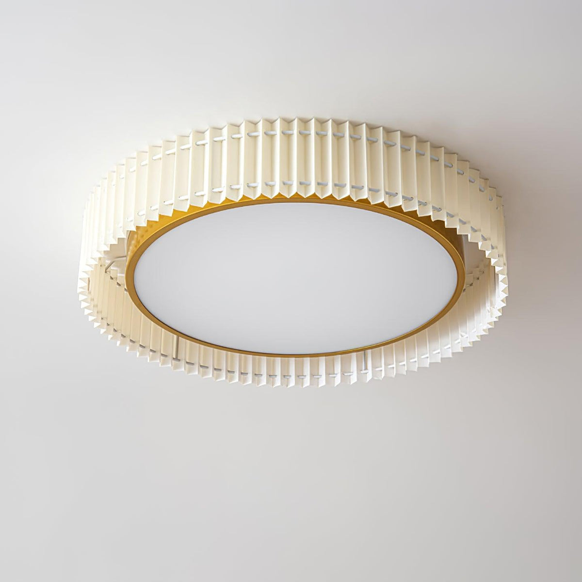 Erixel Plafonnier Ronde Plissée en Tissu-Cielum