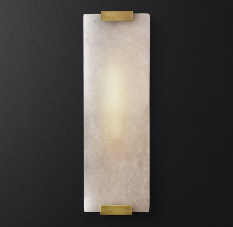 Velen Wall Lamp Alabaster Panel Glow-Neutral Decor