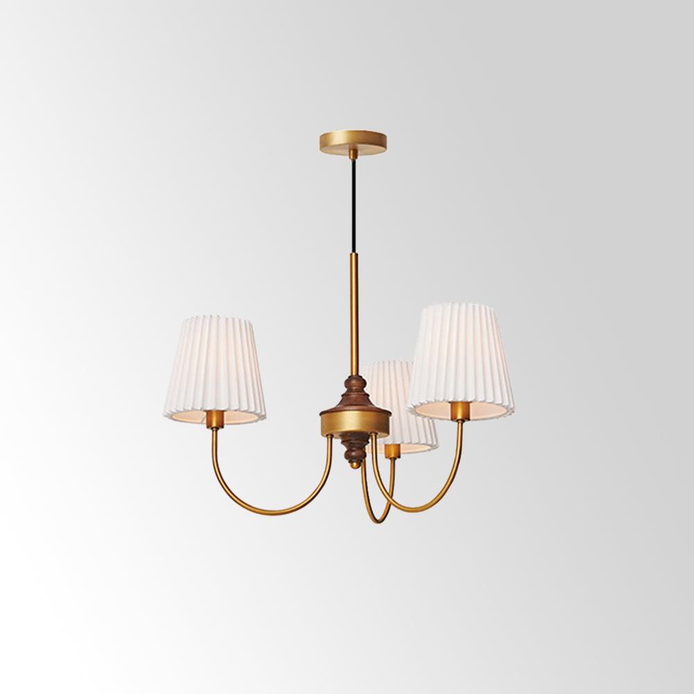 Silva Lustre Vintage, Métal/Tissu, Blanc/Vert, Salle à Manger/Salle à Séjour