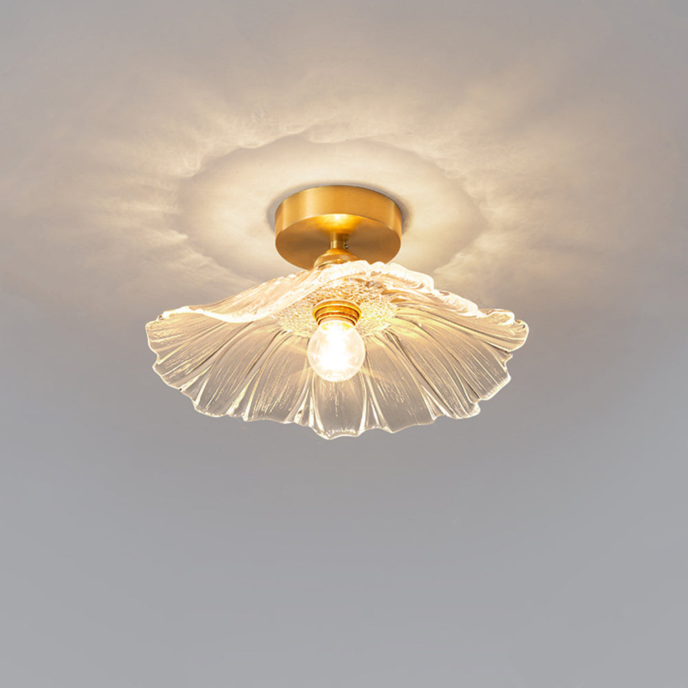 Arisha Suspension Dôme Vintage, Cuivre/Verre, Transparent/Vert, Chambre à Coucher/Salon