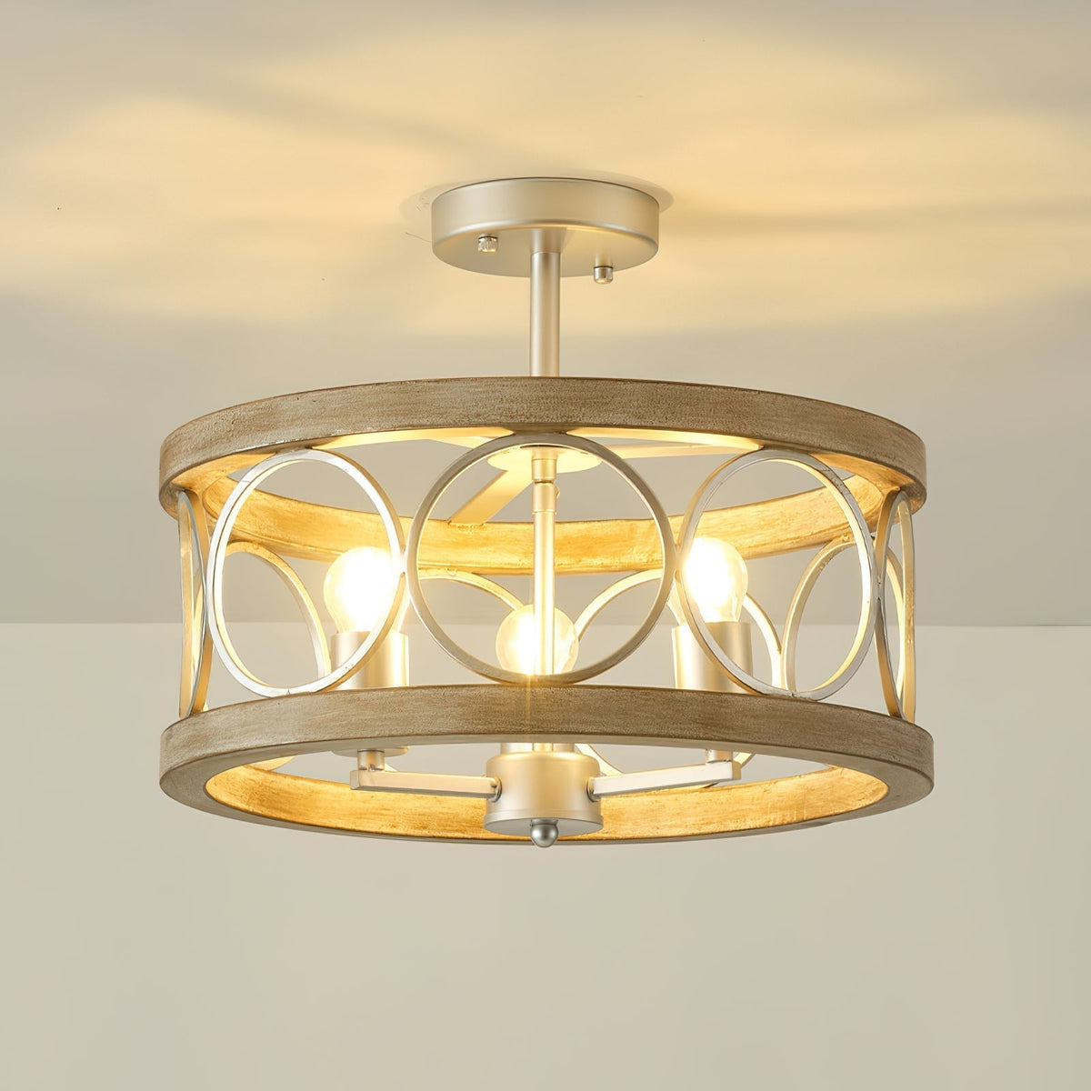 Arthaen Lampe de Plafond Métallique Industrielle Vintage