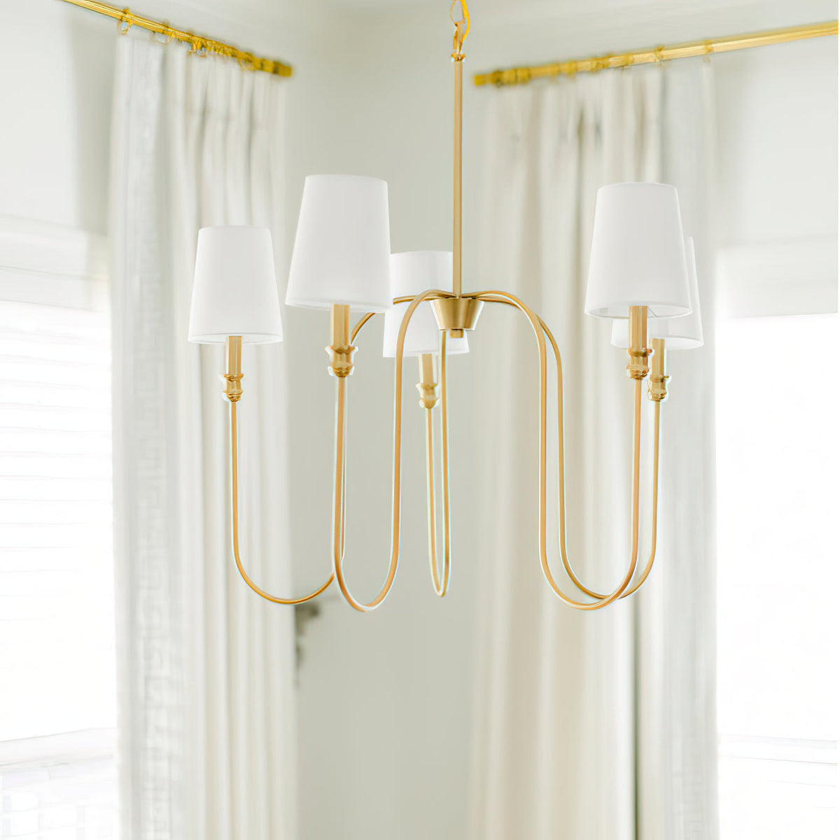 Evraeel Lustre en Métal et Tissu Moderne Minimaliste