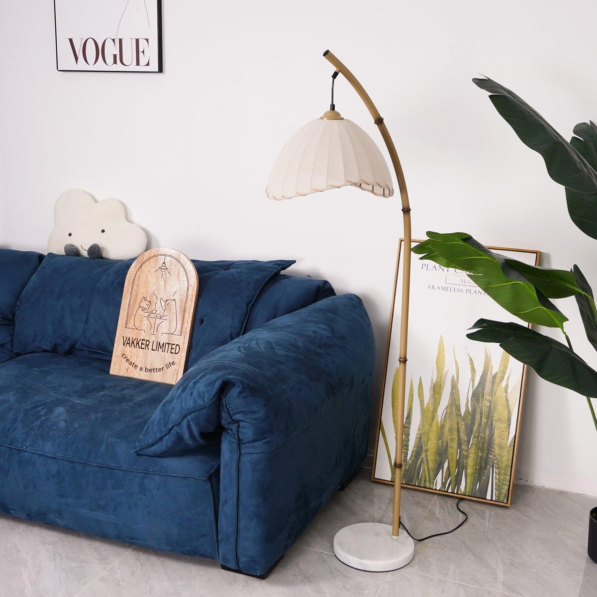Liveno Lampadaire Minimaliste en Marbre